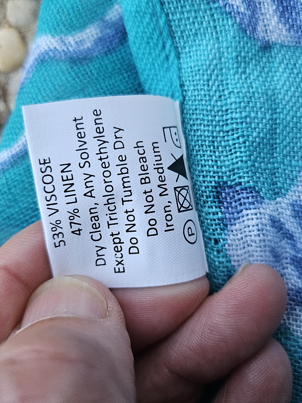 New W Tag Mud Pie Turquoise Blue V-Neck Sea Breeze Poncho Linen Swim Cover-Up OS - Picture 9 of 10